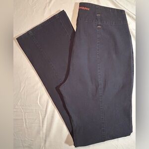 Vintage ‘03 Harley Davidson Black Pants W/Orange Trim Women’s Size 10 Bikercore